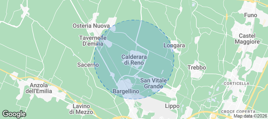 Calderara di Reno Airbnb map